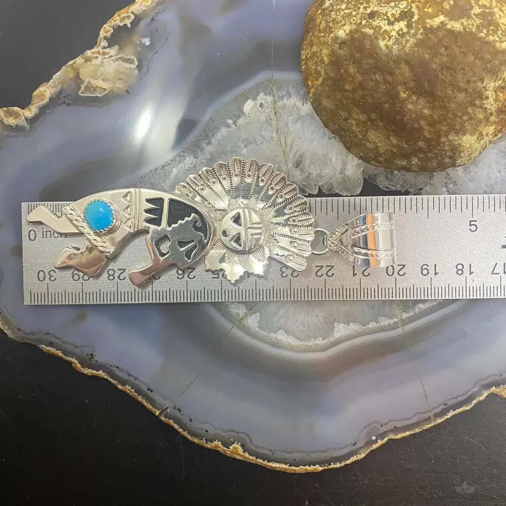 Alonzo Mariano Native American Sterling Kokopelli Kachina Dancer Pendant #2 - Picture 10 of 10